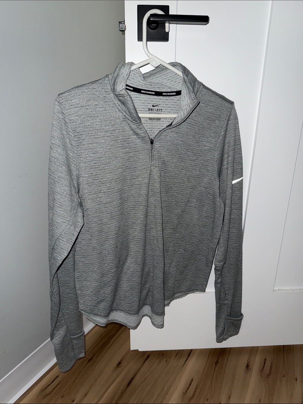 Women’s Nike Gray Dri-FIT Quarter-Zip Pullover